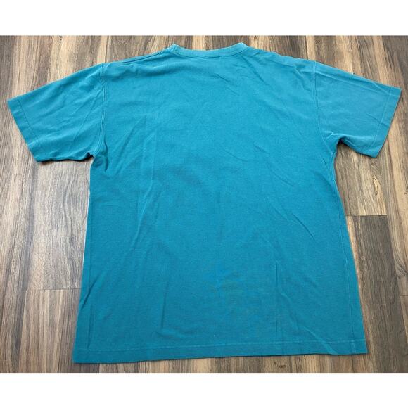 VTG 1999 Warner Bros Taz Looney Tunes nametag stitch graphic pocket t-shirt L - Picture 3 of 5